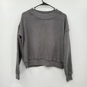 Aerie Womens Gray Long Sleeve Mock Neck Pullover Sweatshirt - Size M